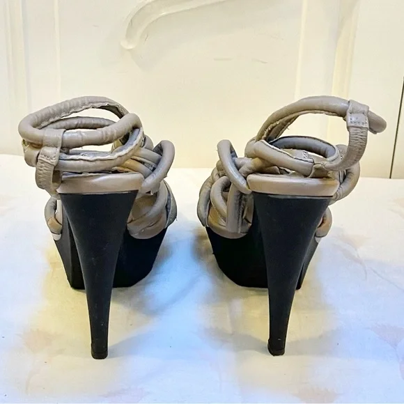 Authentic Burberry Prorsum knotted leather platform sandals - Picture 9 of 14